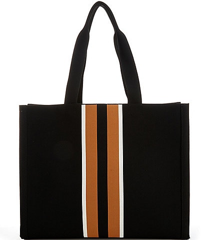 Antonio Melani Brooklyn Black Stripe Shopper Tote Bag