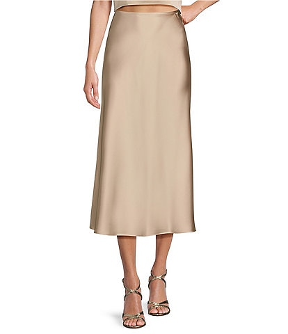 Antonio Melani Blakely Coordinating A-Line Satin Skirt