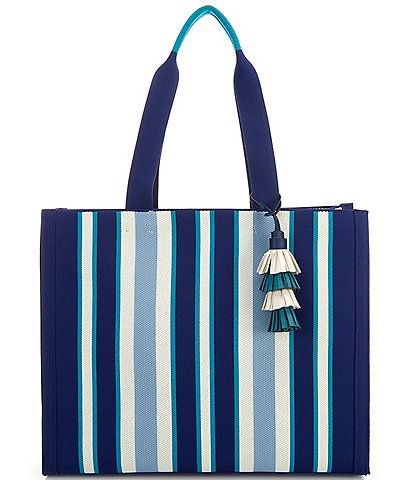 Antonio Melani Brooklyn Stripe Tote Bag with Tassel