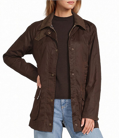 Antonio Melani Button Front Waxed Barn Jacket