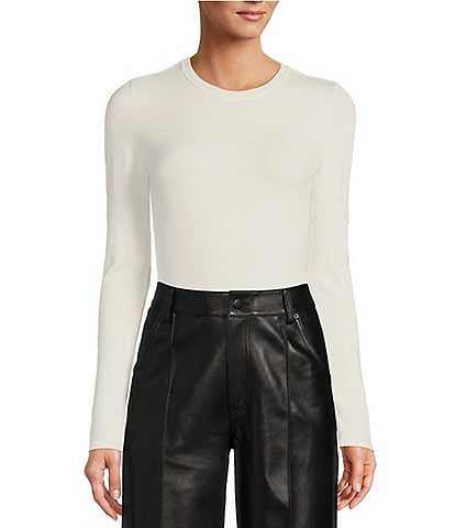 Antonio Melani Caitlyn Knit Crew Neck Long Sleeve Bodysuit