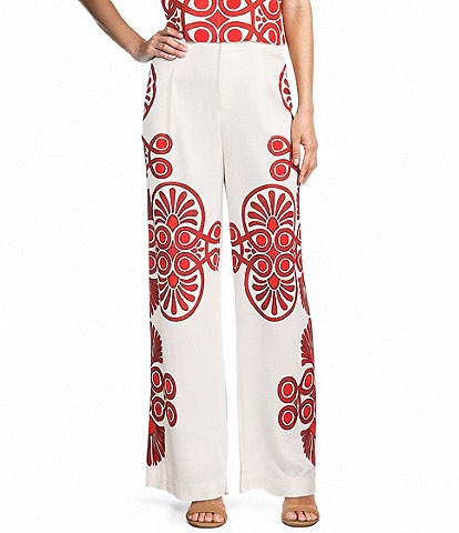 Antonio Melani Collins Printed Linen Blend Coordinating Pants