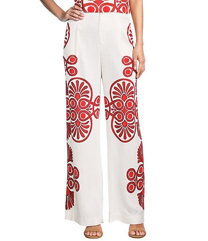Antonio Melani Collins Printed Linen Blend Coordinating Pants