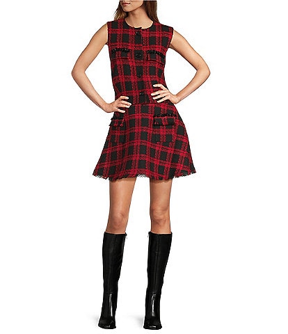 Antonio Melani Coordinating Selene Novelty Tweed Button Front Vest