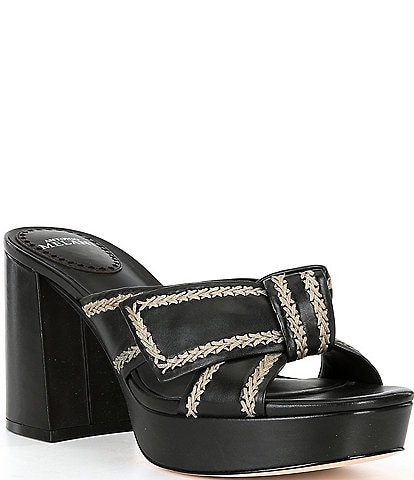 Antonio Melani Cora Leather Knotted Platform Sandals