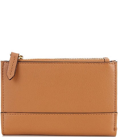 Antonio Melani Double Top Zip Small Leather Wallet