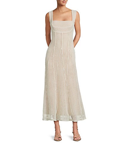 Antonio Melani Erina Crochet Lace Square Neck Sleeveless Dress