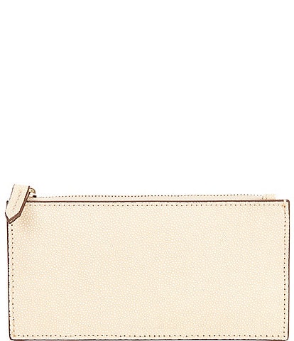 Antonio Melani E/W Textured Leather Flat Zip Credit Card Wallet