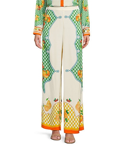 Antonio Melani Hadley Printed Satin Pants