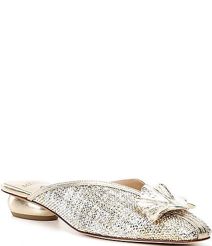 Antonio Melani Joytwo Woven Tinsel Ornamented Dress Mules