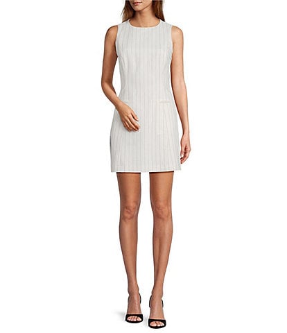 Antonio Melani Kayleigh Stripe Print Round Neck Sleeveless Dress