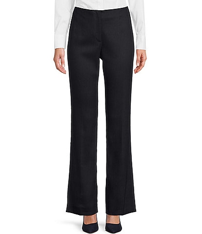 Antonio Melani Kendall Straight Stretch Coordinating Linen Blend Trousers