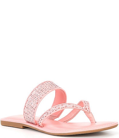 Antonio Melani Kora Raffia Thong Sandals