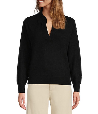 Antonio Melani Luxury Collection Maddie Cashmere Henley Long Sleeve Knit Sweater