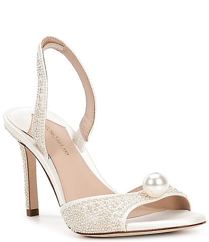 Antonio Melani Lyssatwo Pearl Embellished Slingback Dress Sandals