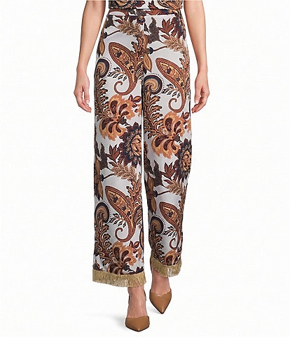 Antonio Melani Margaret Paisley Flat Front Pants