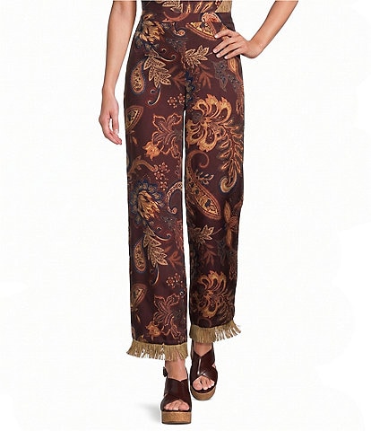 Antonio Melani Margaret Paisley Flat Front Pants
