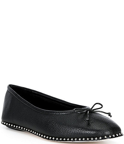  Mason Leather Ball Chain Flats