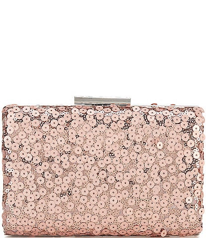 Antonio Melani Matte Sequin Minaudiere Clutch