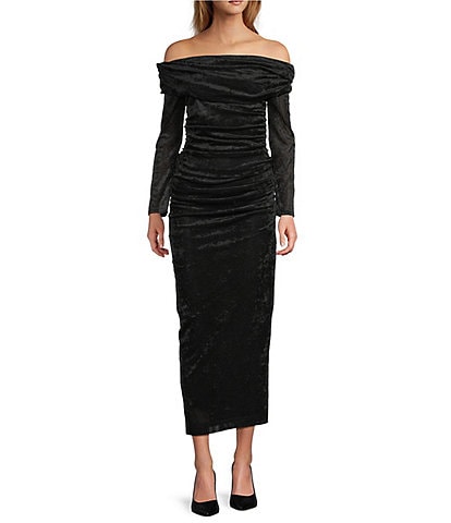 Antonio Melani Mischa Coordinating Mesh Long Sleeve Off The Shoulder Blouse