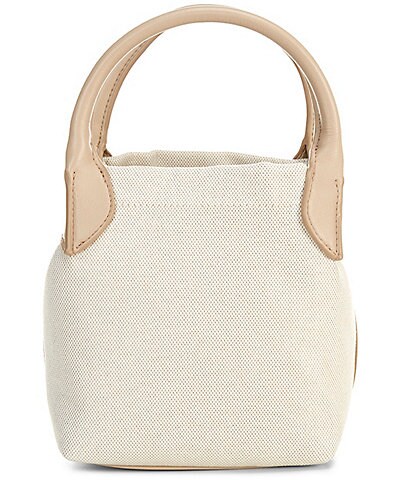 Antonio Melani Mya Canvas Box Top Handle Bucket Bag