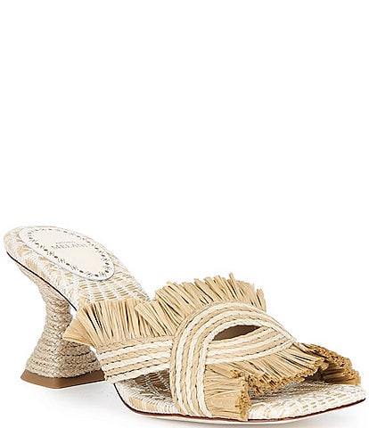 Antonio Melani Ollie Fringe Raffia Mules