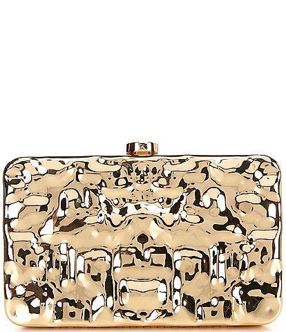 Antonio Melani Organic Metal Box Mini Minaudiere Clutch