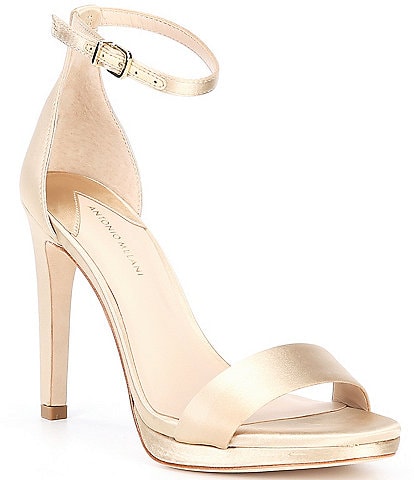Antonio Melani Paislee Satin Ankle Strap Platform Dress Sandals