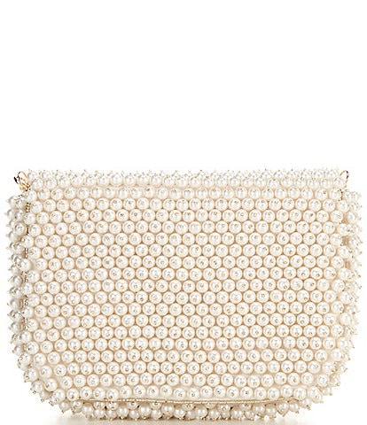 Antonio Melani Pearl Beaded Flap Crossbody