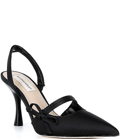 Antonio Melani Pomona Satin Bow Slingback Pumps