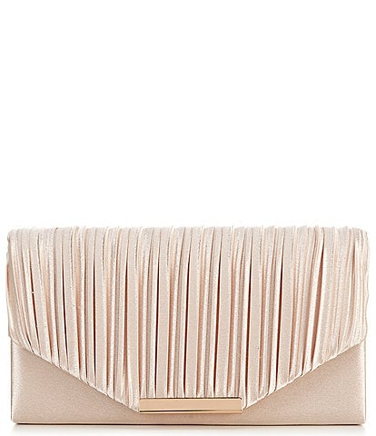 Antonio Melani Rouched Satin Bar Clutch