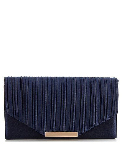 Antonio Melani Rouched Satin Bar Clutch