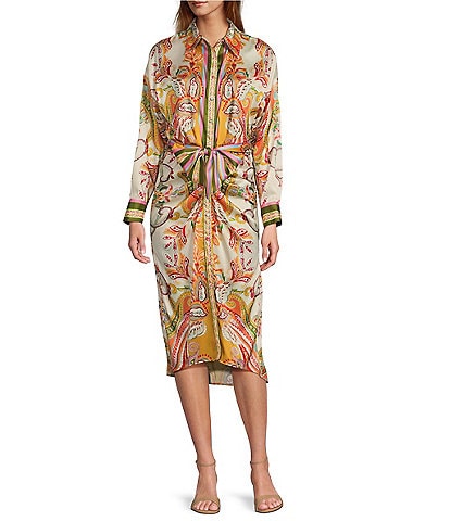 Antonio Melani Roxanne Paisley Long Sleeve Dress