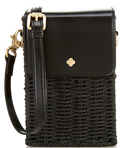 Antonio Melani Sadie Mini Straw Flap Crossbody Bag