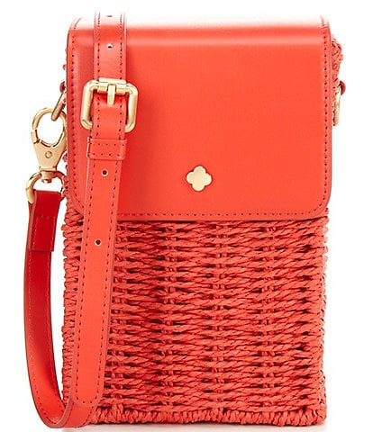 Antonio Melani Sadie Mini Straw Flap Crossbody Bag