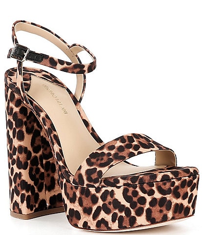 Antonio Melani Seena Leopard Print Platform Dress Sandals