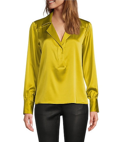 Women s Green Blouses Dressy Tops Dillard s