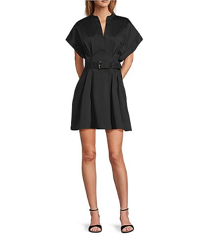 Antonio Melani Sylvia Belted Mock Neck Dress