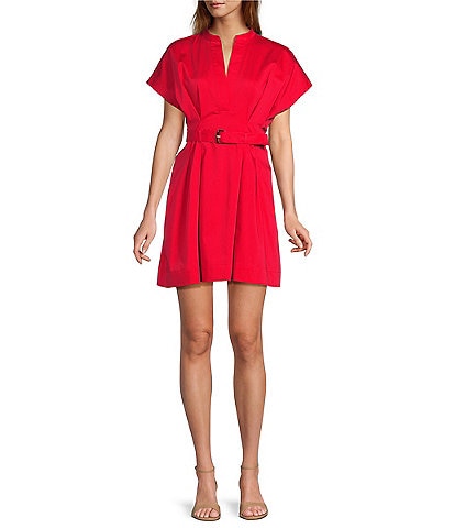 Antonio Melani Sylvia Belted Mock Neck Dress