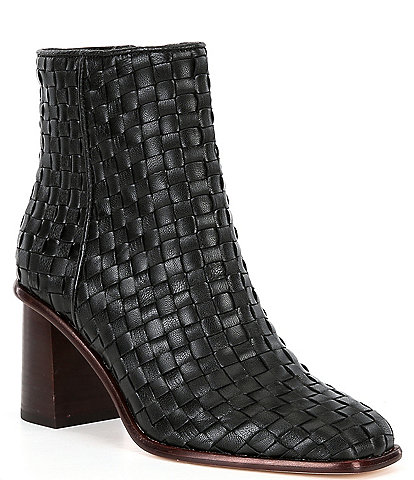 Antonio Melani Vance Woven Leather Dress Booties