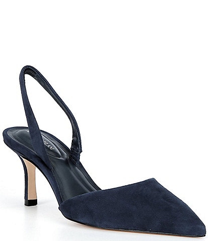 Antonio Melani Whit Suede Slingback Pumps