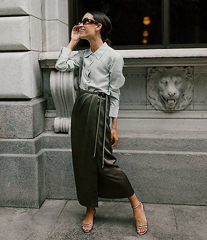 How to Style a Leather Midi Skirt for Work - Loverly Grey