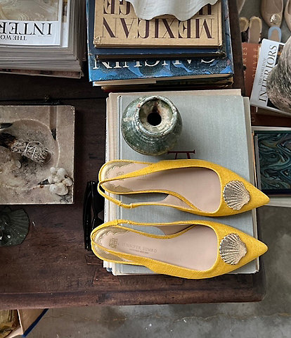 Antonio Melani x Jennifer Sumko LaMinerva Slingback Seashell Dress Flats
