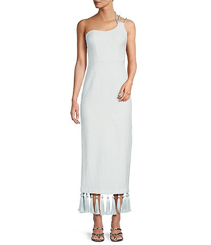 Antonio Melani x M.G. Style Kate One Shoulder Sweetheart Neckline Fringe Dress