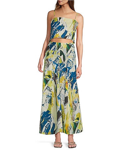 Antonio Melani x M.G. Style Lamar Printed Two Piece Poplin Blouse & Skirt Set