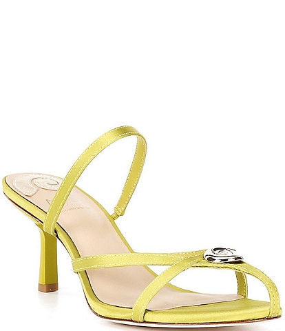 Antonio Melani x M.G. Style Leo Satin Shell Ornamented Dress Sandals
