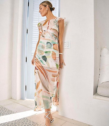 Antonio Melani x M.G. Style Mal Paint Streak Maxi Dress