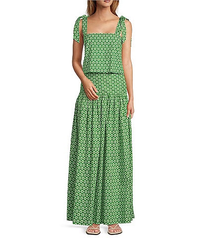 Antonio Melani x Style by Simkins Charlotte Printed Poplin Top & Skirt Set