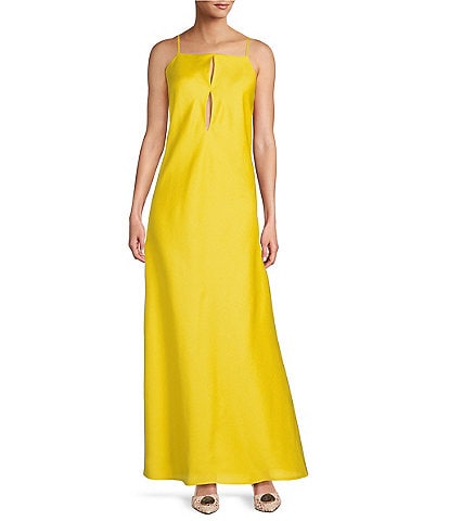 Antonio Melani x Style by Simkins Natalie Drapey Cutout Square Neck Sleeveless Dress