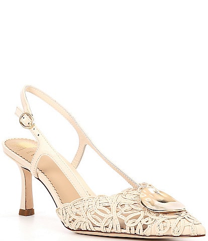 Antonio Melani x Style by Simkins Conway Woven Ornamented Slingback Pumps